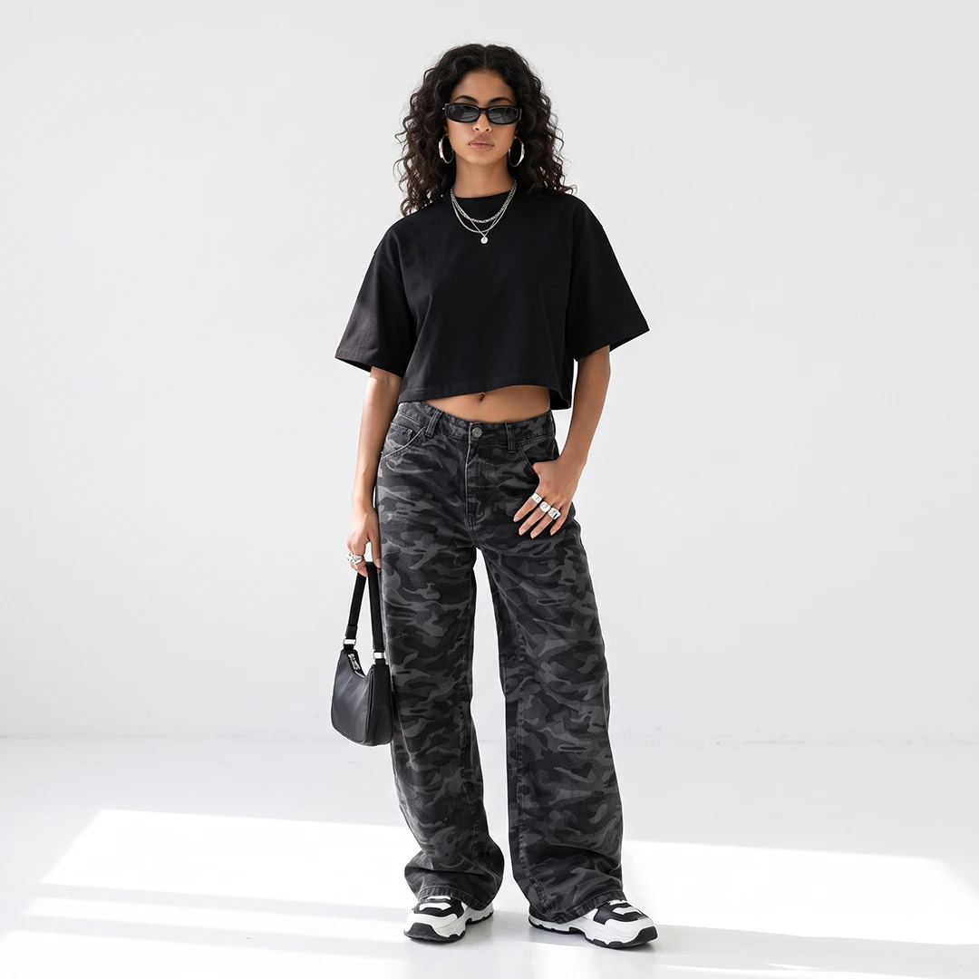ESSENTIALS CROP SHIRT — 1
