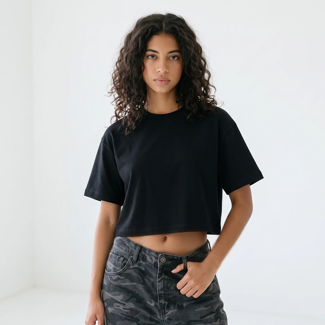 ESSENTIALS CROP SHIRT — 3