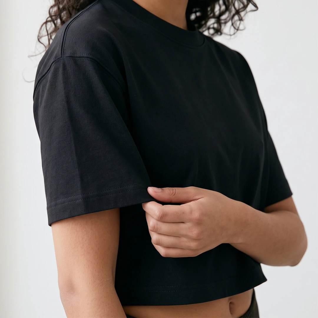 ESSENTIALS CROP SHIRT — 6