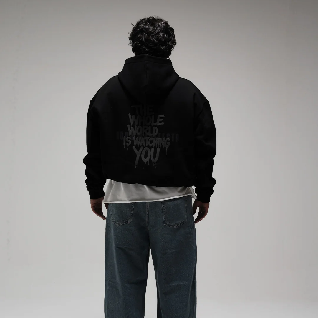 STATEMENT BLACK HOODIE — 1