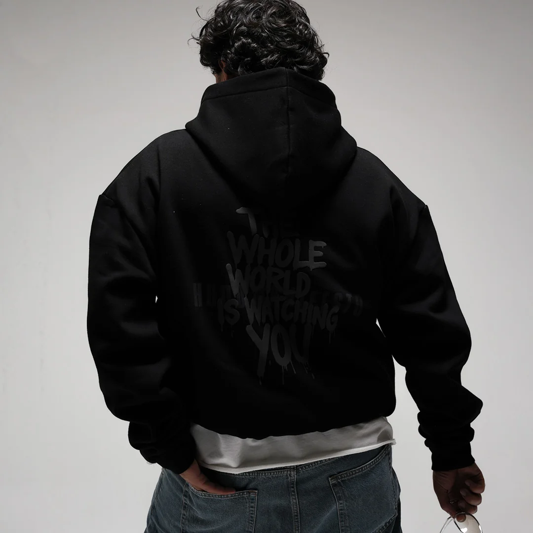 STATEMENT BLACK HOODIE — 7